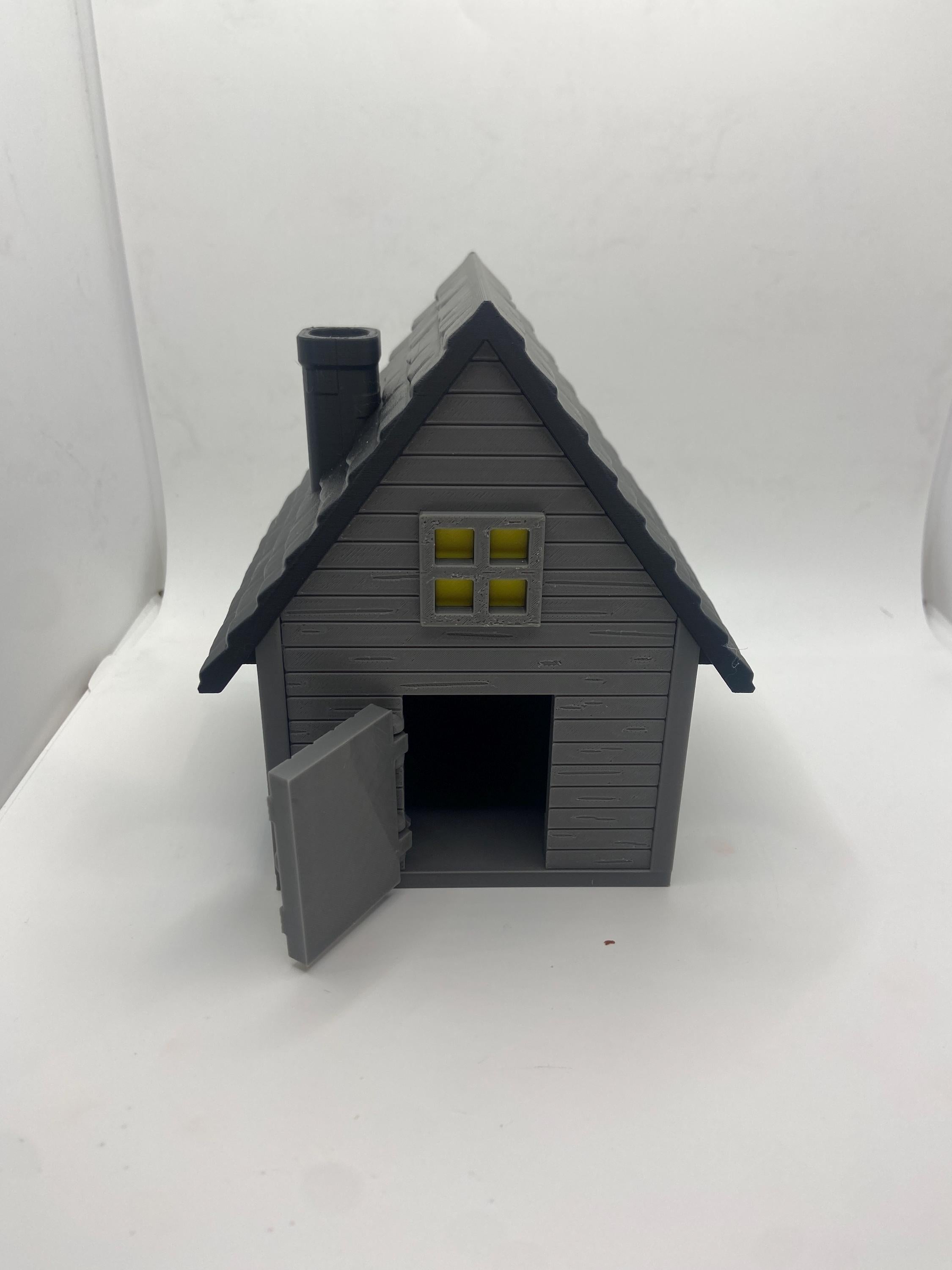 3D Printed Haunted House Playset with Halloween Mini Figures
