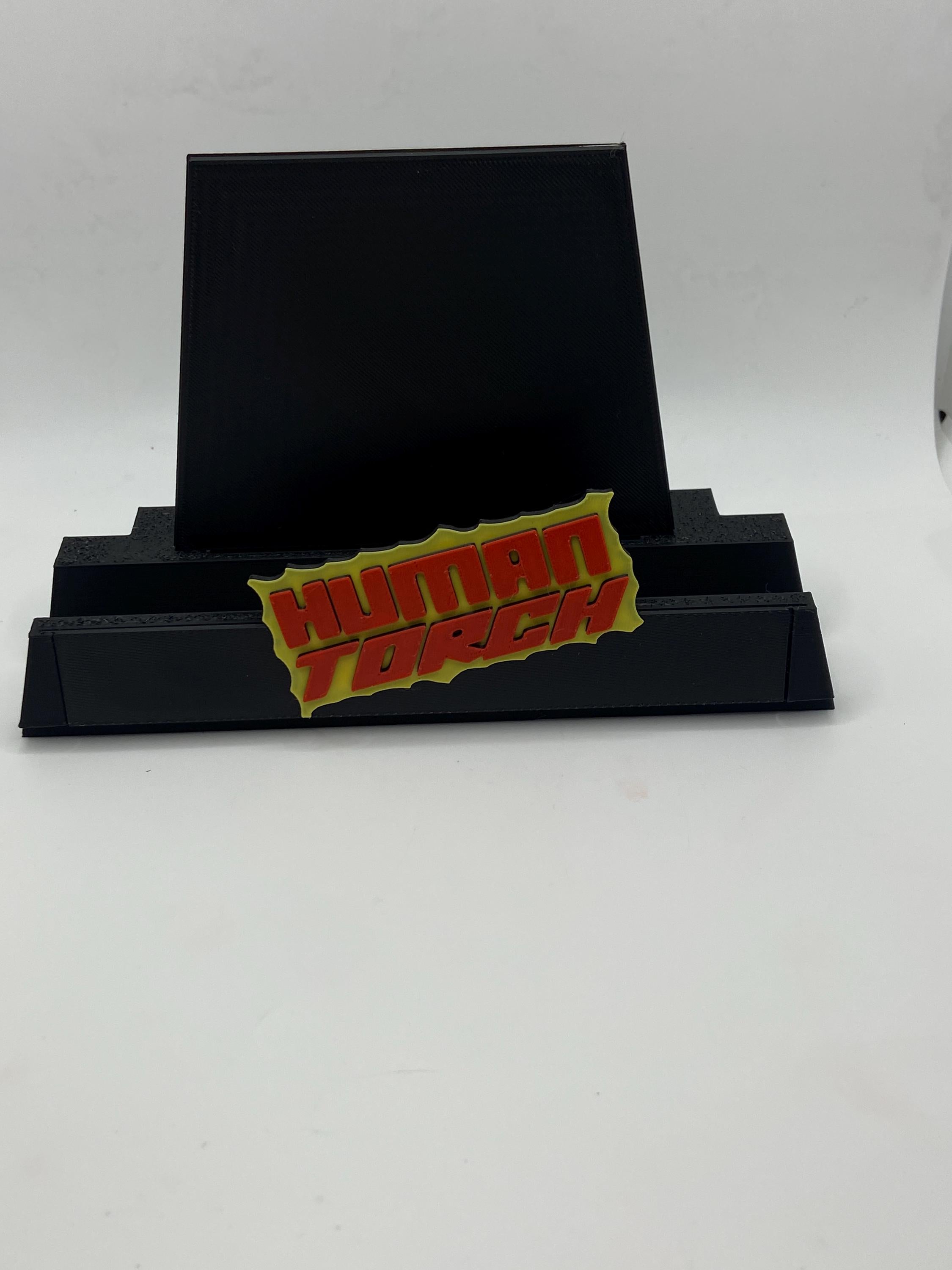 Interchangeable Comic Display Stand | 3D Printed Hero Logo Desk Stand