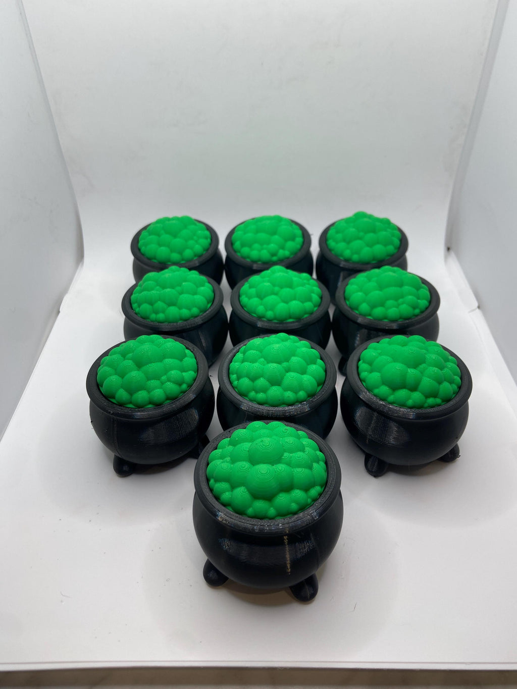 3D Printed Mini Witch Cauldron with Halloween Minis: Spooky Party Favor