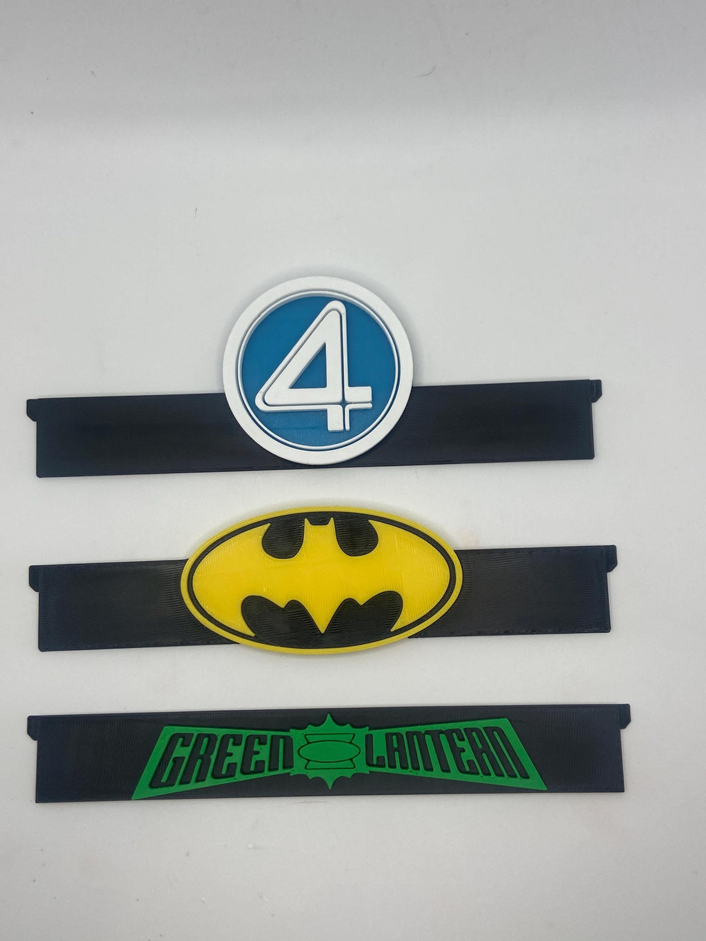 Interchangeable Comic-Style Nameplate Packs | Modular Display Logo Plates | 3D Printed Fan-Inspired Nameplates
