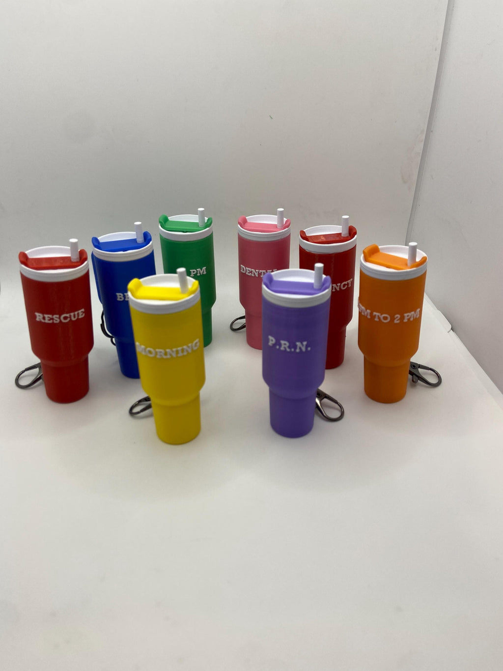 Custom Mini Tumbler Keychain: 3D Printed Pill Holder & Organizer
