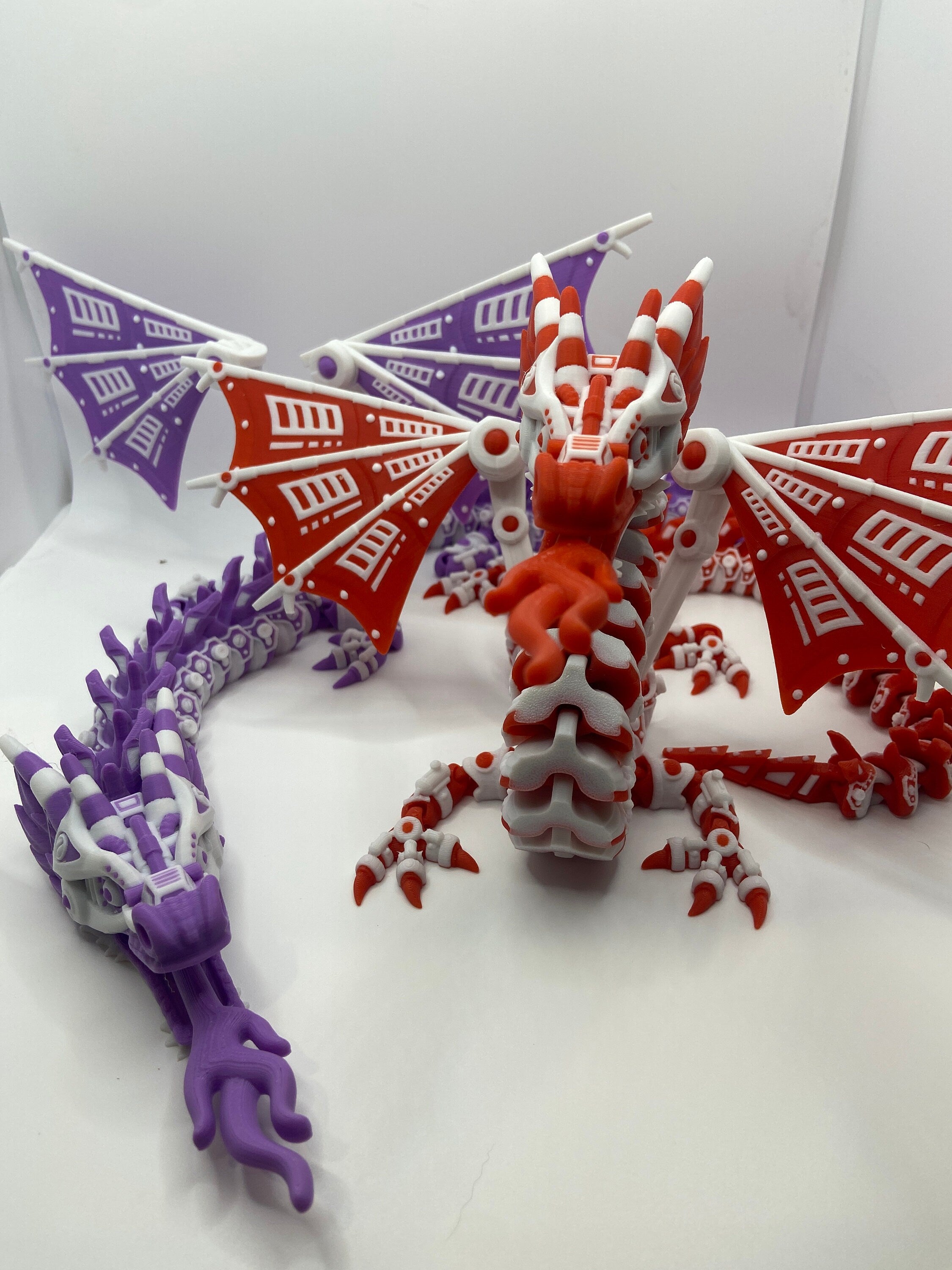 Flexi Mech Dragon - Fully Articulating - Multi-colored