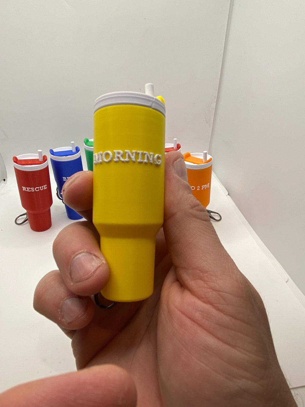 Custom Mini Tumbler Keychain: 3D Printed Pill Holder & Organizer