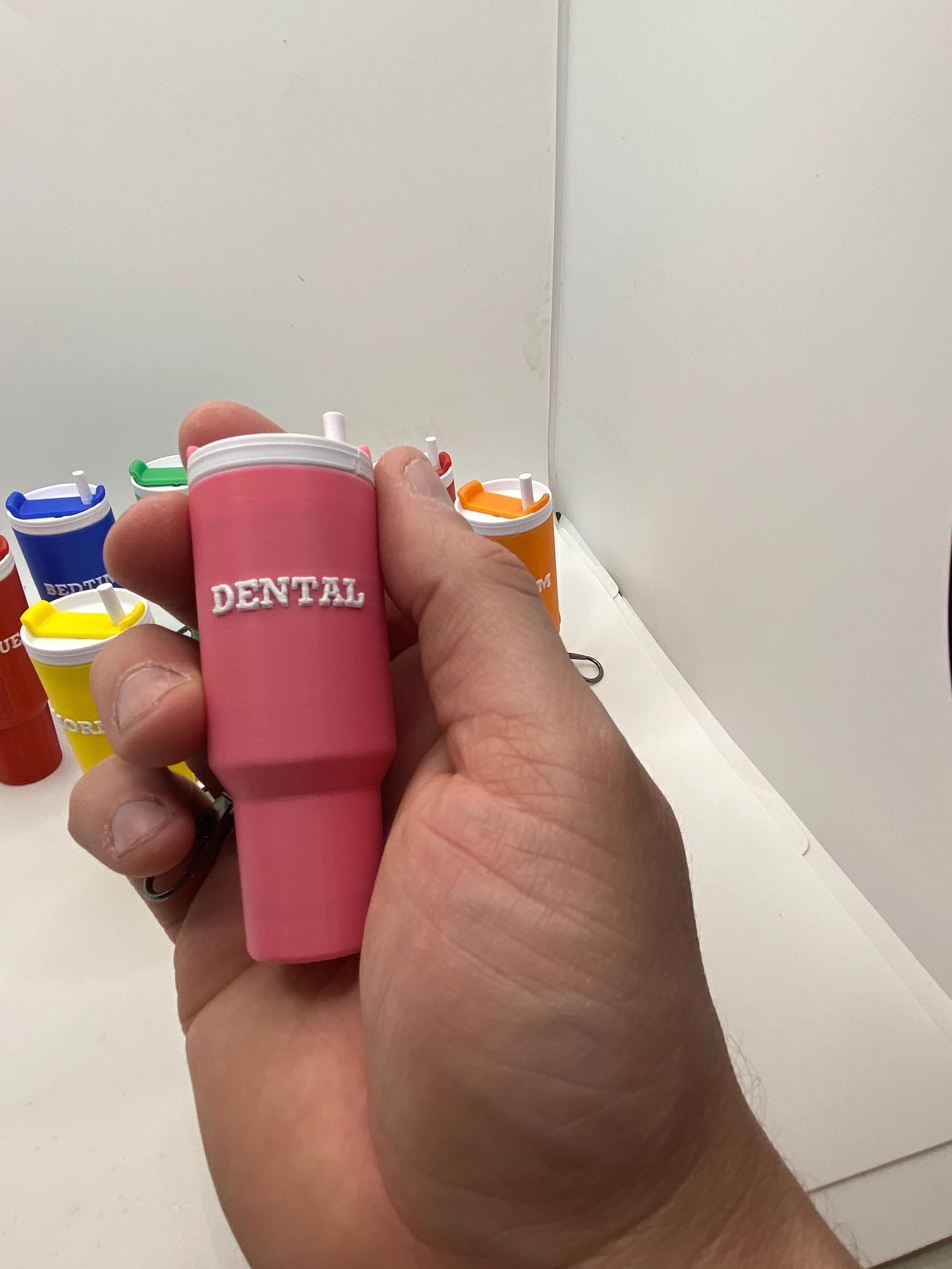 Custom Mini Tumbler Keychain: 3D Printed Pill Holder & Organizer