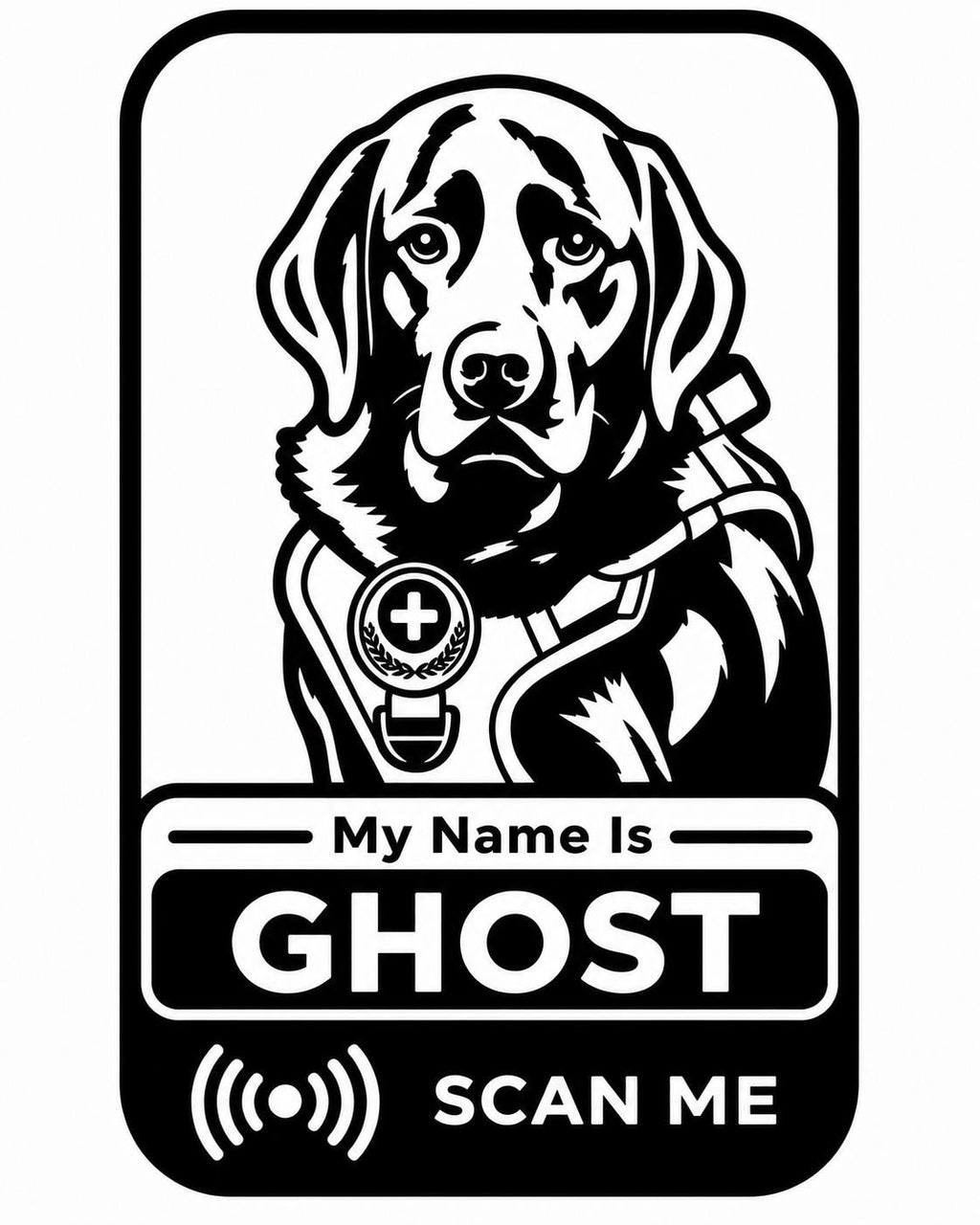 Custom RFID Dog Tag | NFC Pet ID for Facility & Service Dogs