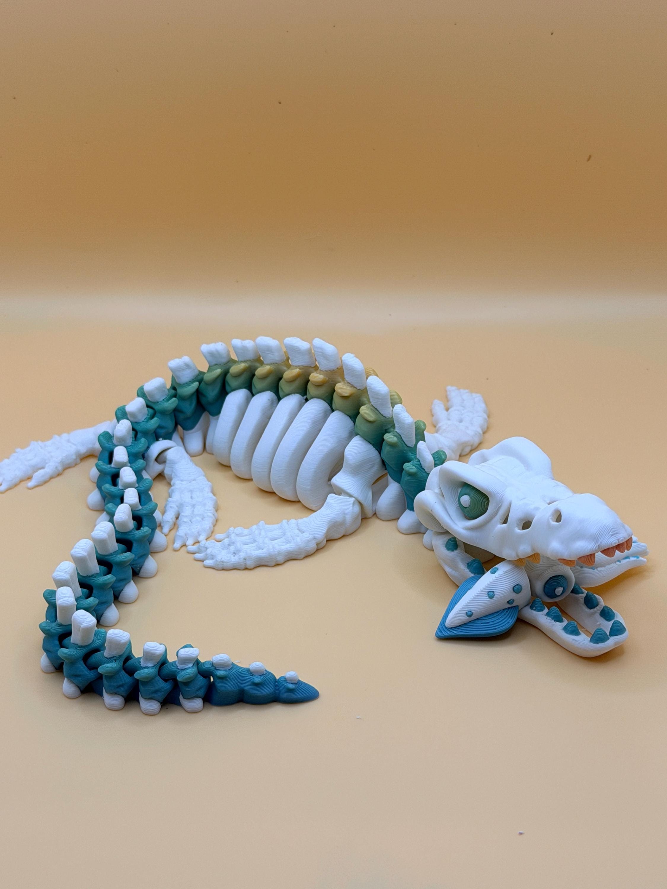 Multicolor 3D Printed Skeleton Dinosaur & Animal Figures | Choose Your Model | Color Accent Bones