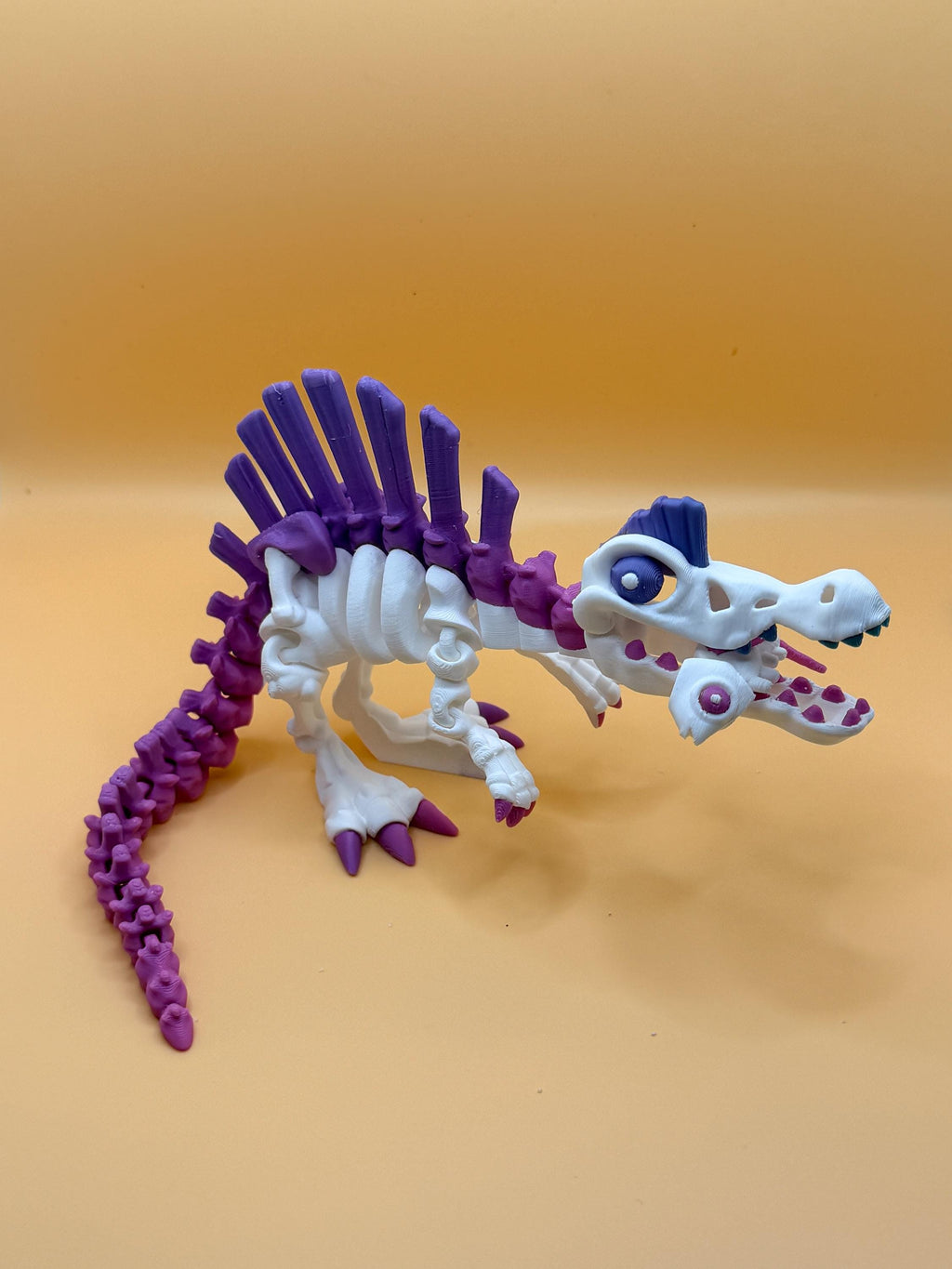 Multicolor 3D Printed Skeleton Dinosaur & Animal Figures | Choose Your Model | Color Accent Bones