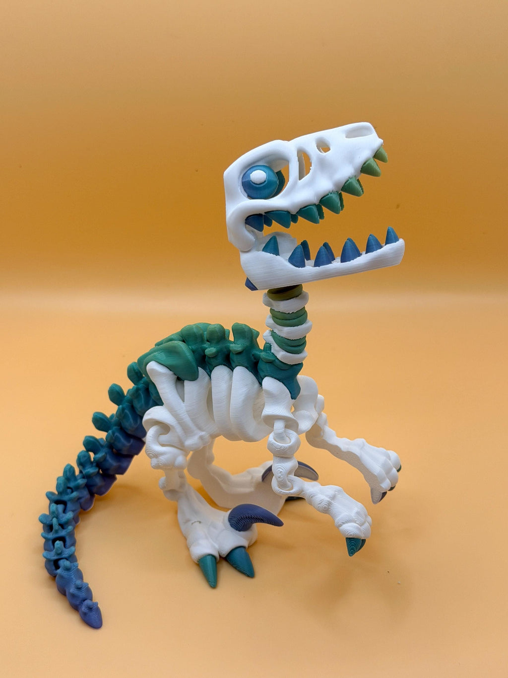 Multicolor 3D Printed Skeleton Dinosaur & Animal Figures | Choose Your Model | Color Accent Bones
