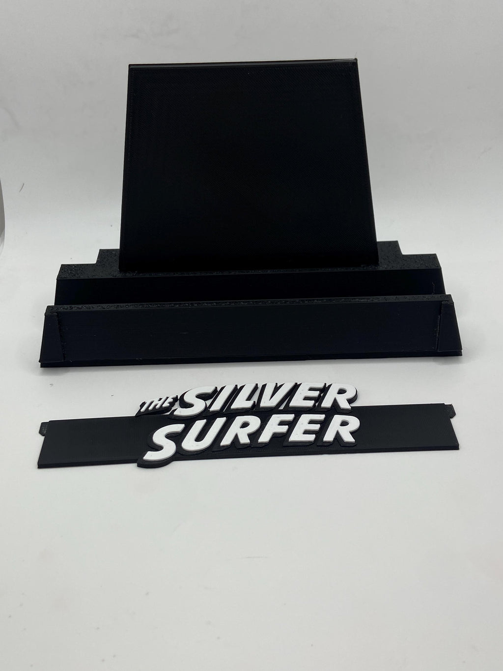 Interchangeable Comic Display Stand | 3D Printed Hero Logo Desk Stand