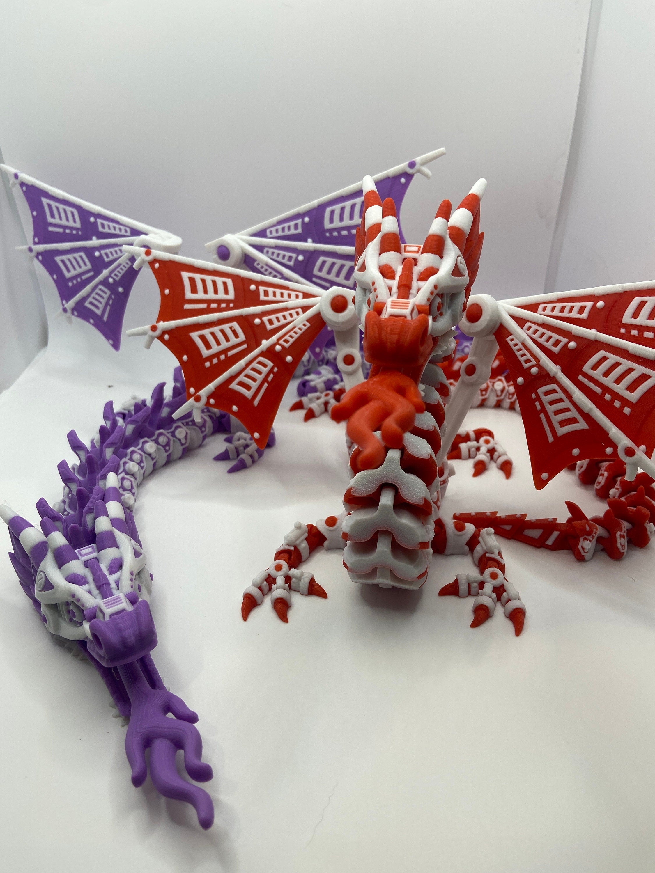 Flexi Mech Dragon - Fully Articulating - Multi-colored